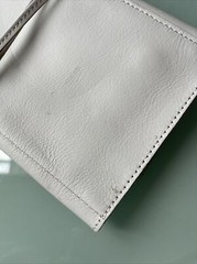 Mark & Graham Leather Roll Up Carrying Case White