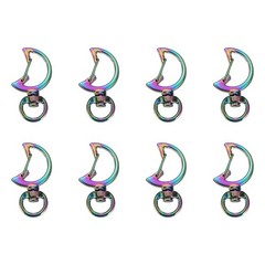 8pcs key spring springs, shape with rainbow lobster clasp