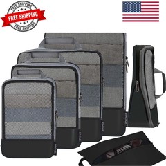 4 Set/6 Set/8 Set Compression Packing Cubes Travel Accessories Expandable Pac…