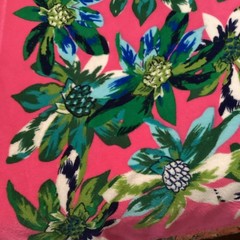 Vera Bradley « Tropical Paradise » Pink Foral Fleece Travel Throw Blanket 80X50