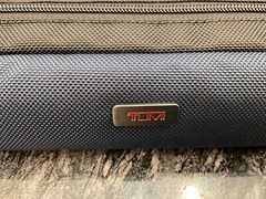NEW – TUMI Zippered Ballistic Nylon Pencil Case – Cord Pouch – NAVY BLUE & BLACK