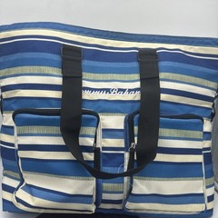 Tommy Bahama Canvas Fold Up Insulated Cooler Tote EUC