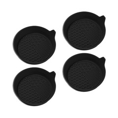 Piburth 4PCS Car Cup Holder Coaster, Silicone 3.15 x 0.98 inches, Black