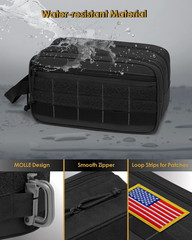 Toiletry Bag for Men – Dry Wet Separate Travel Toiletry Bag, Tactical Molle Dopp