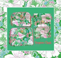Lilly Pulitzer NWT 3 piece Packing Cube Set Putting Green Poppyland