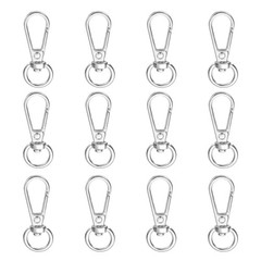 12 pcs for 1.6&Prime; quick release hook for keys, silver