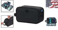 Travel Toiletry Bag for Men, Medium Water-Resistant Double-Sided Full-Open Do…