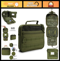 Tactical Hanging Toiletry Bag for Men – 9.5&Prime; Dopp Kit for Travel & Shaving