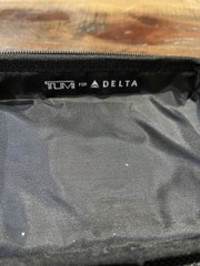 TUMI for Delta Hard Shell Zippered Zip Travel Organizer Accessory Case Gray 4”x6