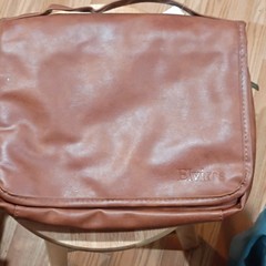 Elviros Brown Travel Toiletry Bag Organizer Hanging Dopp Kit, Clear Zips