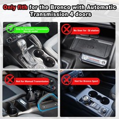 Auovo Anti Dust Cup Holder Insert Liners Compatible with Ford 4 Doors, Blue