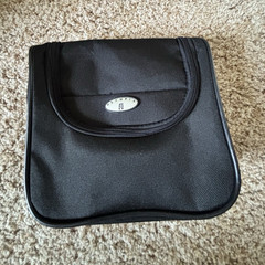 NWOT Olympia Black 9&Prime;X9&Prime; Multi Pocketed Zipper Closed Carry Handle Toiletry Bag