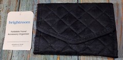 Brightroom Foldable Travel Accessory Organizer BLACK 14inX6.5in – NEW with tags