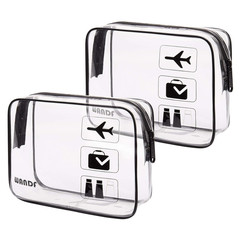 TSA Approved Clear Travel Toiletry Bag Wih Zippers Carry-On Travel Accessories