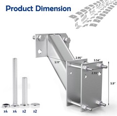 Heavy Duty Spare Tire Carrier Mount Bracket for Utility Boat Trailer Wheel