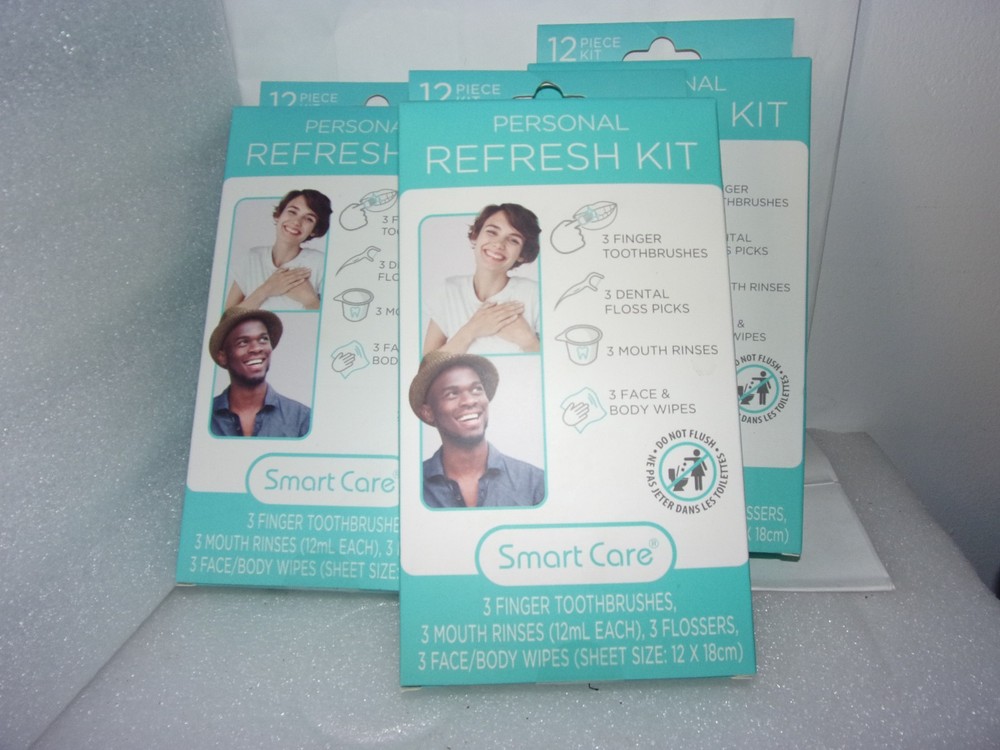 3 Packs of Smart Care Personal Refresh Kit Hygiene Travel Beach Car Toiletries