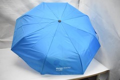 Morgan Stanley At Work Compact Travel Umbrella Blue Auto Open Close Skyline