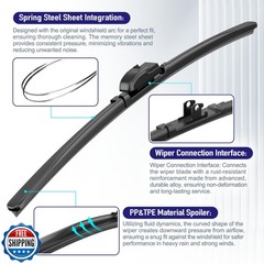 AJK Front and Rear Wiper Blade for BMW X1 2023 2024 2025, Original Equipment
