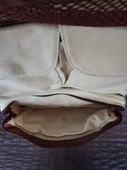 Red Envelope Leather Excursion Travel Case Bag Vintage Trifold Classic Unused