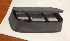 Crate & Barrel Travel Cord Electronics & Cable Organizer Case Double Sided