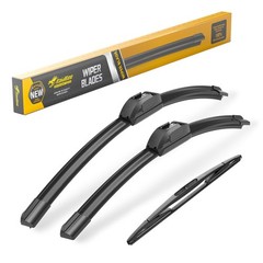 24&Prime; & 22&Prime; Windshield Wiper Blades + 12&Prime; Rear Blade for Ford Flex 20092019