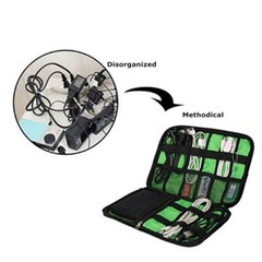 Universal Protective Travel Case for Small Electronics cable Accessories – Black
