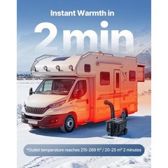 Diesel Heater, 8KW, DC 12V/24V, All in One Portable Diesel Air Heater with Blue