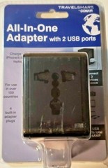 Travel Smart All in One Adapter with USB – Black Travelsmart By Consist NEW