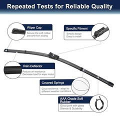 Front Windshield Wiper Blades for VW Beetle MK4 2011-2020 – 22 Inch 22 Inch