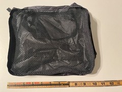 Muji Nylon Ripstop Mesh Folding Packing Cube 1x Small Charcoal NWOT
