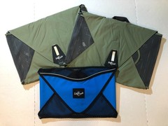 Lot Of 3 Eagle Creek Pack It System Folding Clothes Travel Gear Green Blue Mesh
