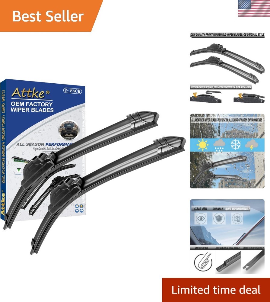 ATTKE OEM Quality Front Windscreen Wiper Blades for Honda Odyssey 2005-2020/C…