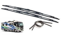 32 Inch Wiper Blade Pair for RV or Motorhome with large 12mm J Hook with 2 Rubbe