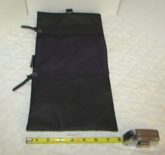 Herschel Virgin Atlantic Black Purple Travel Toiletry Amenity Fold Up Pouch Bag