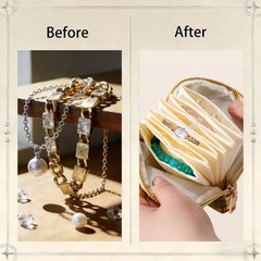 SEIUACN Travel Jewelry Holder,Anti-Scratch&Portable Organizer Silver