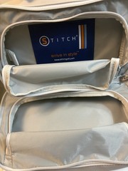 Stitch Travel Case Gray/Light Blue Toiletry Organizer Zip Handle 006SG210A