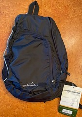 Eddie Bauer Ripstop Sling Backpack: Black/Style 0449