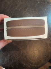 Travel Jewelry Case BNIB. Mele and Co. PU Leather, Velvet Inside, Gold Zipper