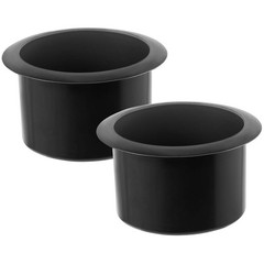 2PCS recessed Plastic Cup Drink Holder Black Insert 11.00X11.00X6.40CM,