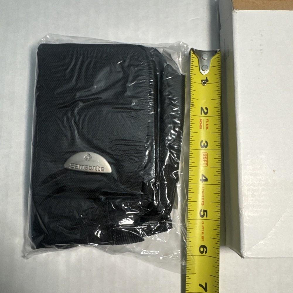 Samsonite Toiletry Hanging Travel Bag Black Small Canvas Zipper. New Sealed