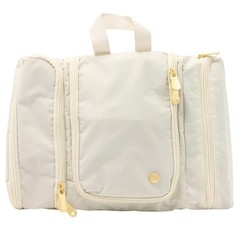#Samantha Brown Travel Hanging Toiletry / Cosmetic Bag—Egret (Off White)
