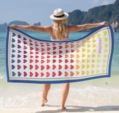 Brighton Beach Towel Ombré Heart 60” X 30” Pool Summer NWT!!