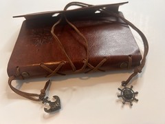 Travel Journal Diary, Refillable Kraft Pages, 6-Ring Binder Vegan Leather Unused
