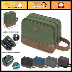 Large Water-Resistant Hanging Toiletry Bag for Travel – Dopp Kit for Men & Women
