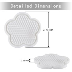 GaRhomxy Car Cup Holder Coaster, Universal Non-Slip Recessed 2.77 inch, White