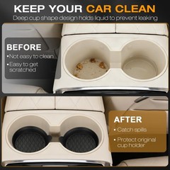HKKZYT Car Coasters for Cup Holders, Universal Non-Slip 3×0.7inch, Bleak