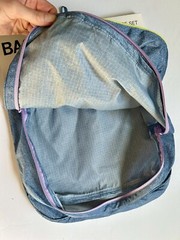NEW! Baggu *LARGE* PACKING CUBE SET in “Digital Denim” Recy. Nylon SOLD OUT/RARE
