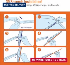 10 inch (10-A) Rear Wiper Blade Replacement for Toyota RAV4 2018 2017 2016 2015