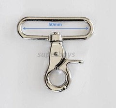 50mm Metal Swivel Snap Hook Clip Bag Belt Strap Backpack Cord Buckle G Type