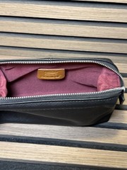 BRIC’S x Qatar Airways Amenity Bag Black Tan Leather Travel Case by Formia NEW